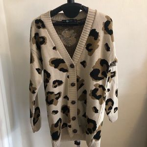 Women’s Cheetah Cardigan Size 4